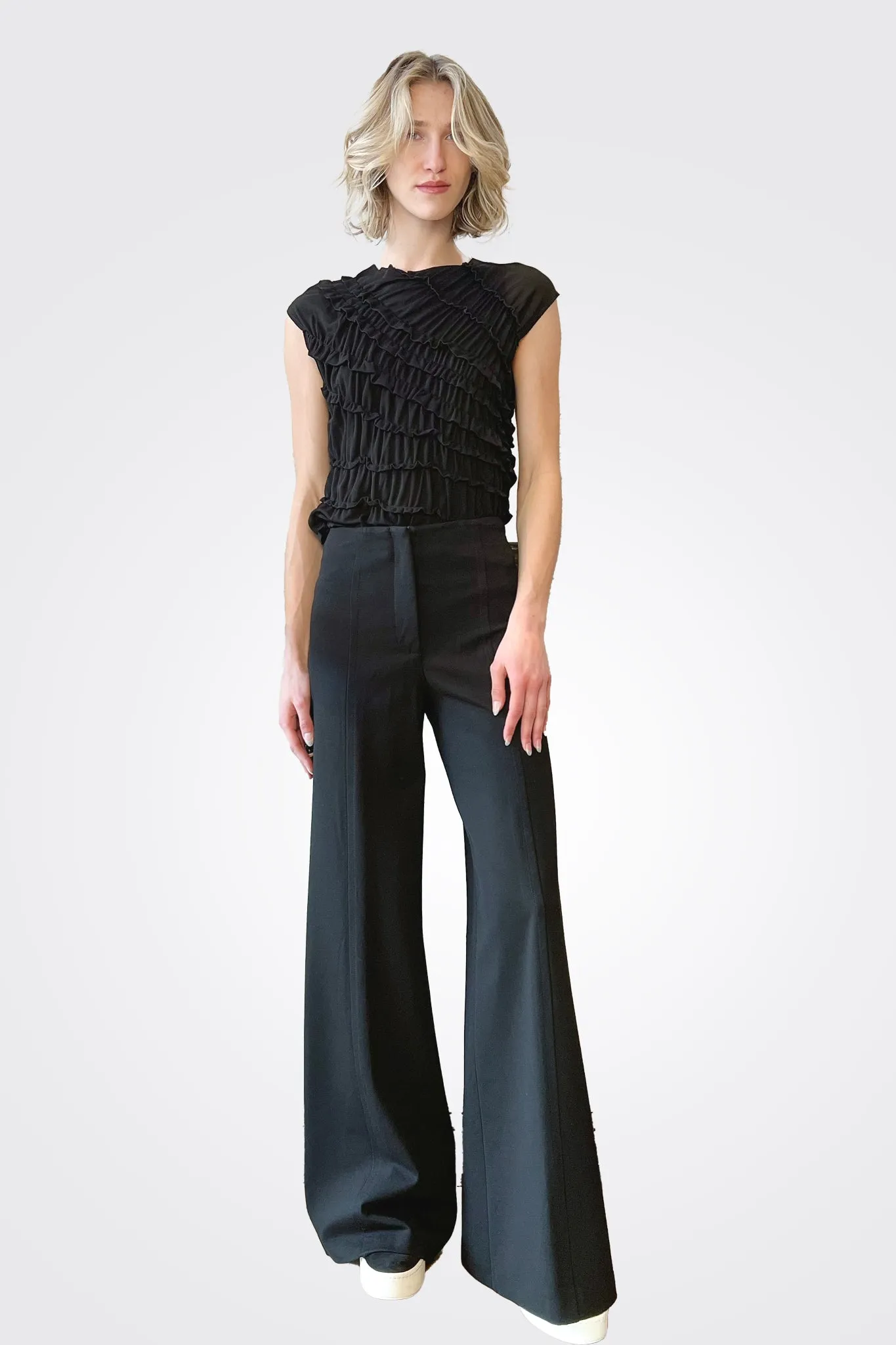 Ruffle Blouse - Black