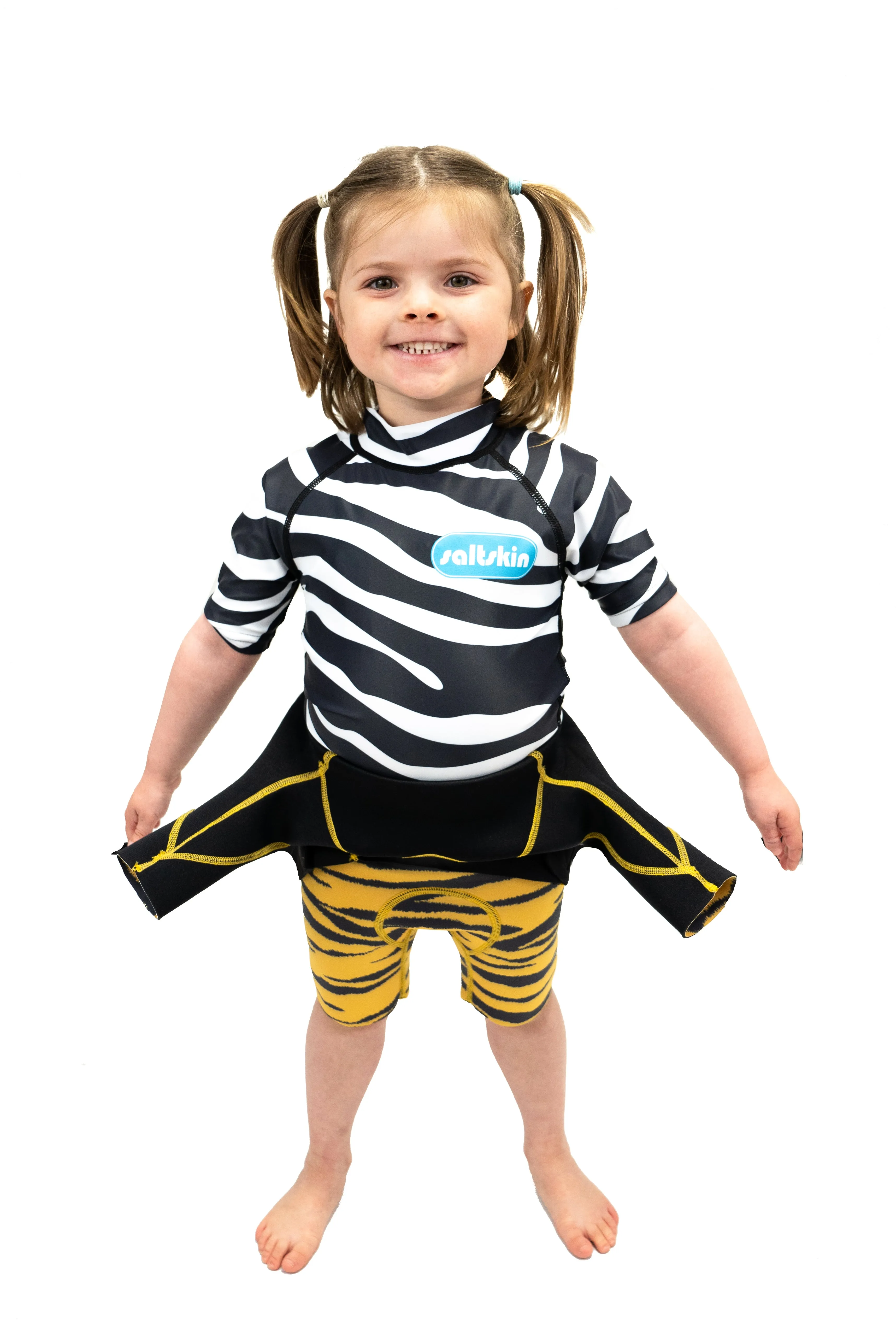 Saltskin Zebra Kid Sun vest short sleeves