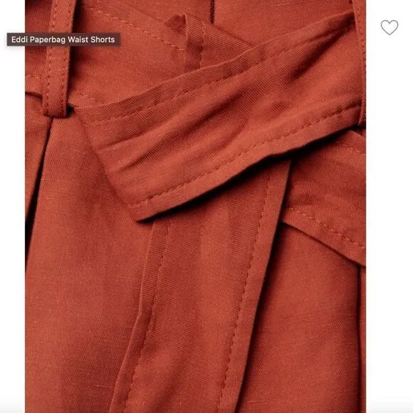 Sandro Paris High Waisted Eddi Paperbag Pleated Shorts