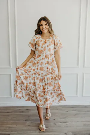 Serena Dress in Marine Magnolia