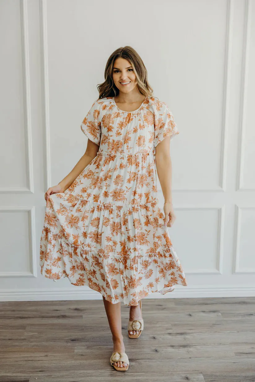 Serena Dress in Marine Magnolia