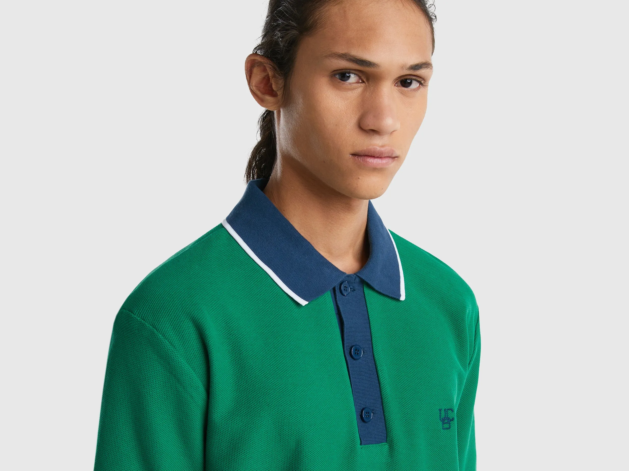 SHORT SLEEVE POLO WITH CLASHING HEM
