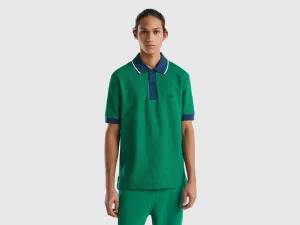 SHORT SLEEVE POLO WITH CLASHING HEM