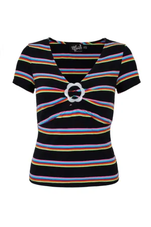 SIZES 8/10* Lyla Black Stripe Top