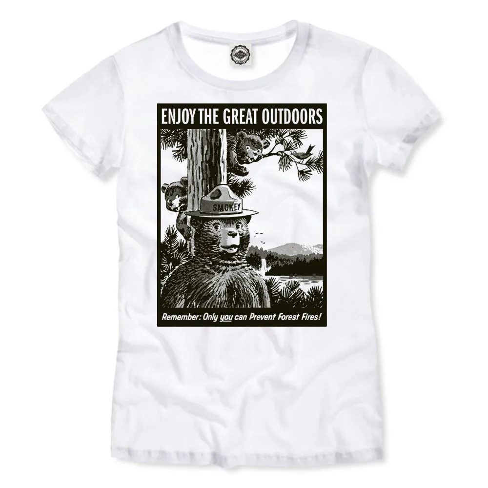 Smokey Bear "Enjoy The Great Outdoors" Women's Tee