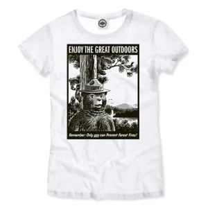 Smokey Bear "Enjoy The Great Outdoors" Women's Tee
