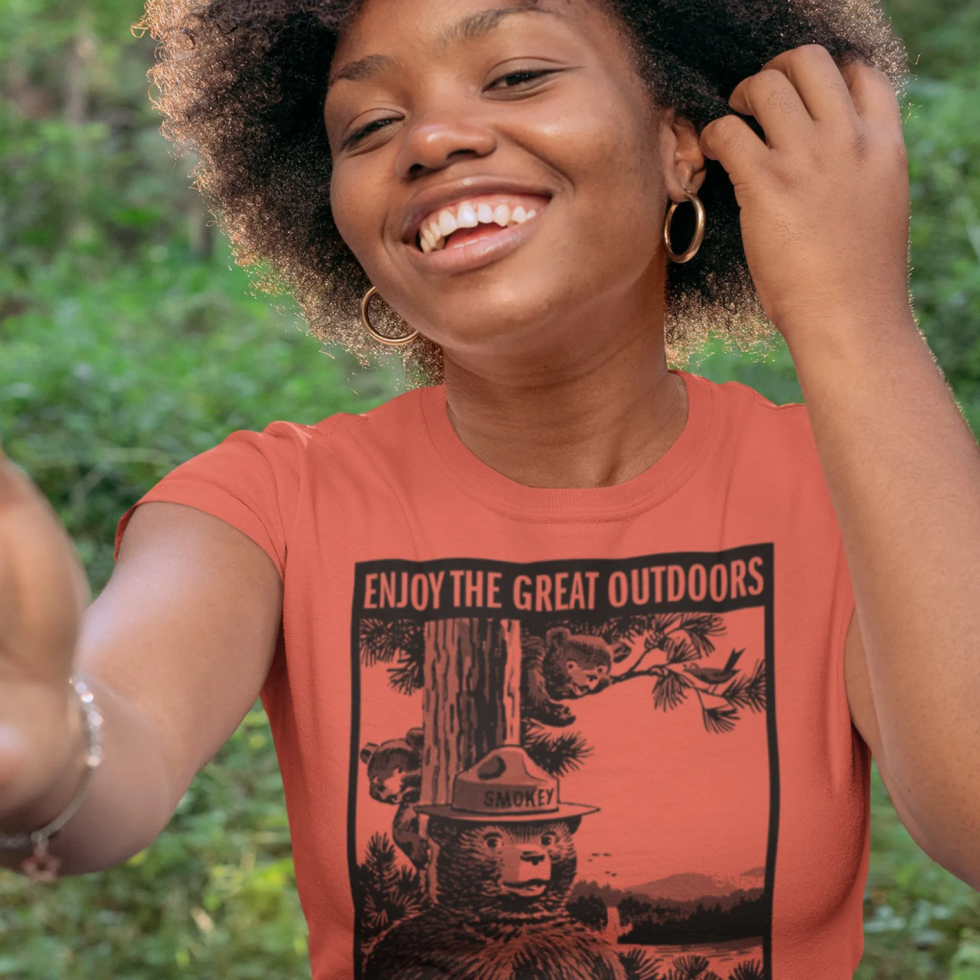 Smokey Bear "Enjoy The Great Outdoors" Women's Tee