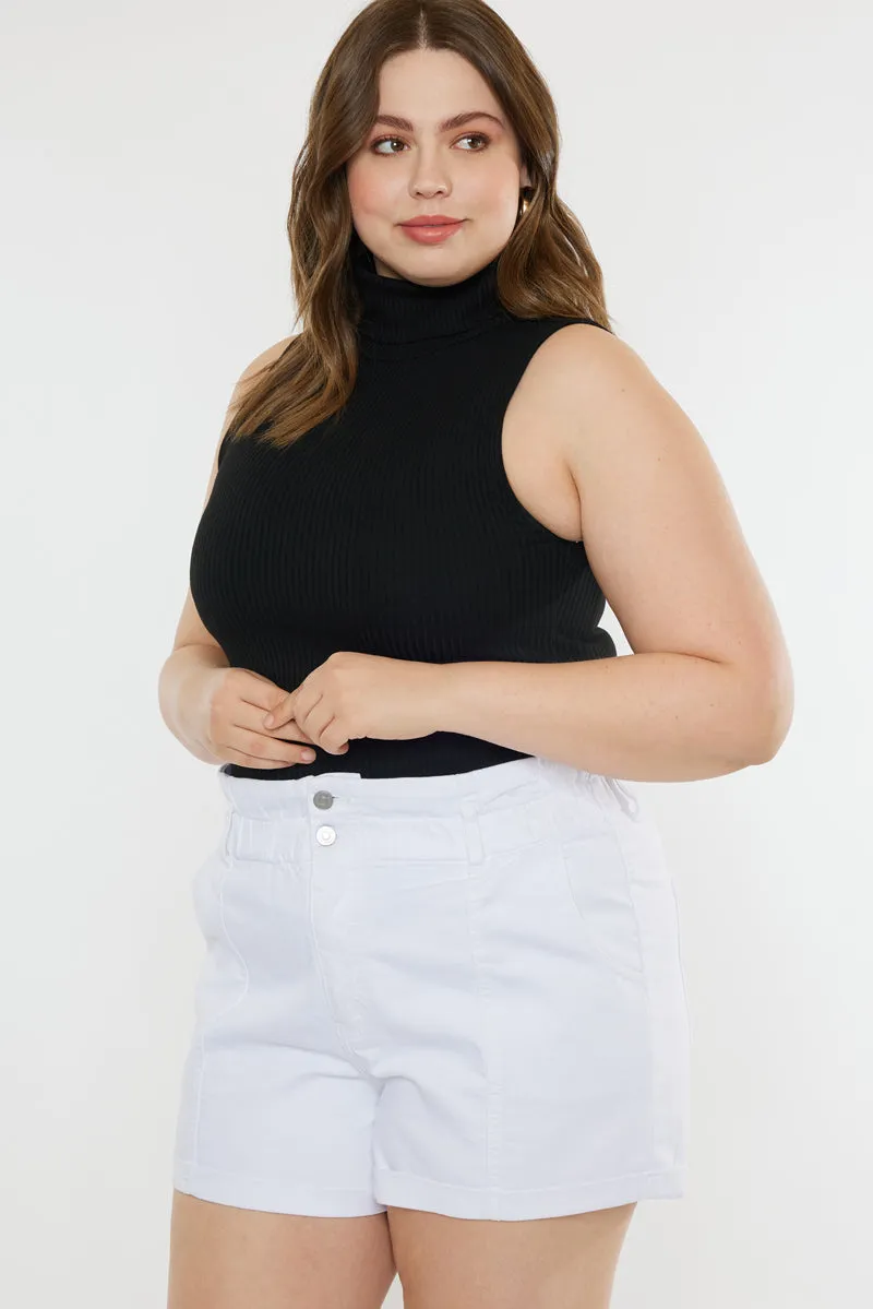 Soledad High Rise Paperbag Shorts (Plus Size)