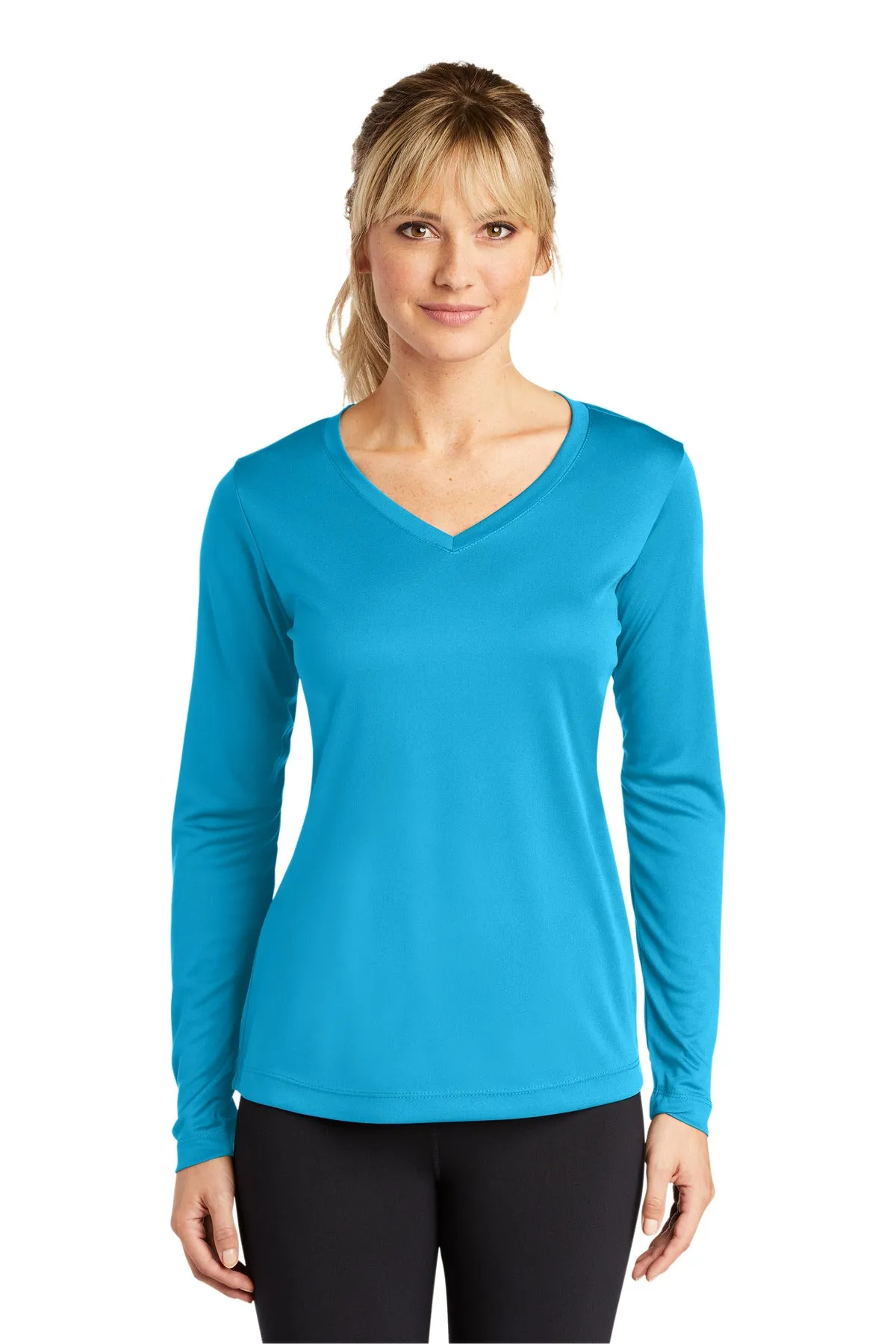 Sport-Tek¨ Ladies Long Sleeve PosiCharge¨ Competitor™ V-Neck Tee. LST353LS
