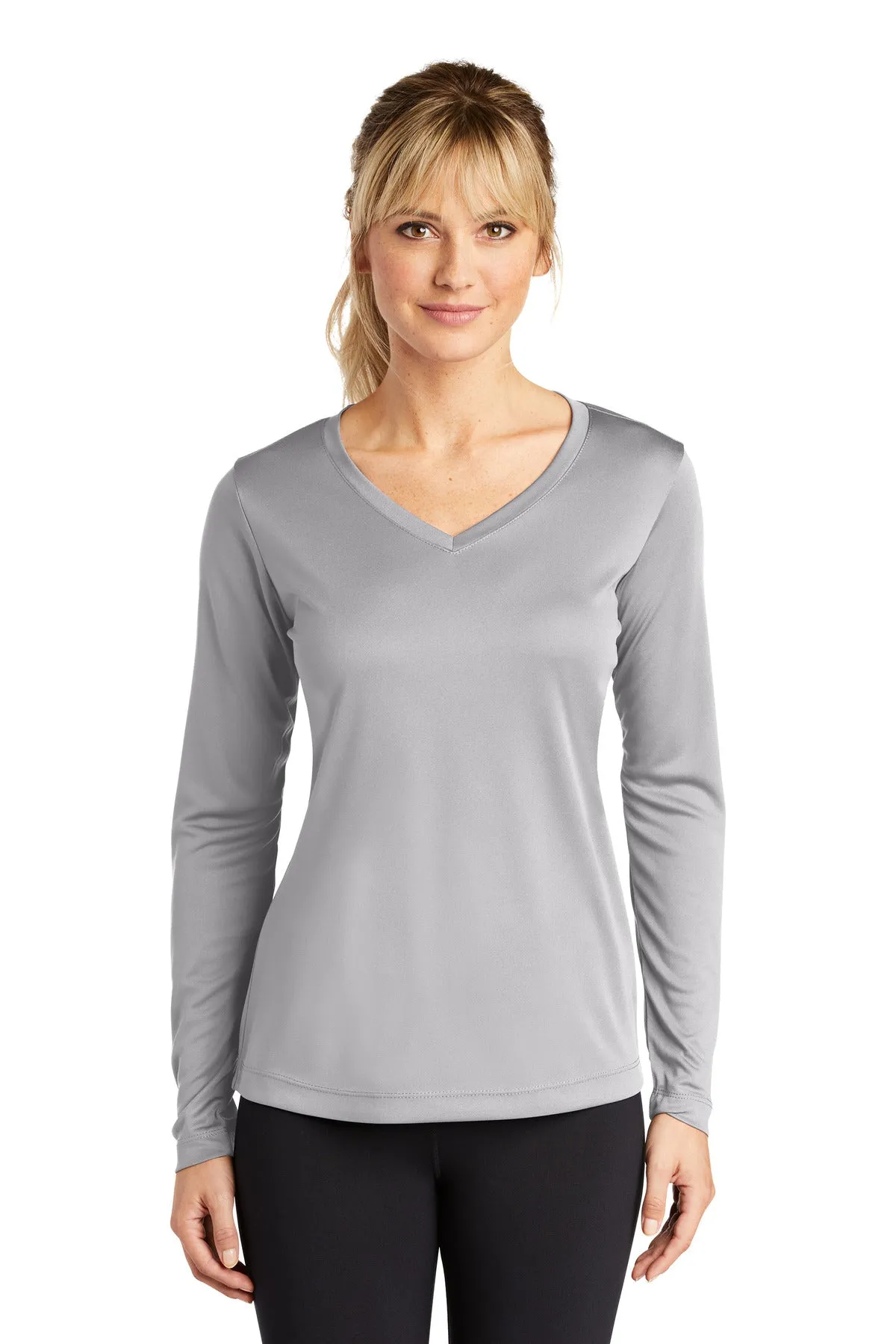 Sport-Tek¨ Ladies Long Sleeve PosiCharge¨ Competitor™ V-Neck Tee. LST353LS