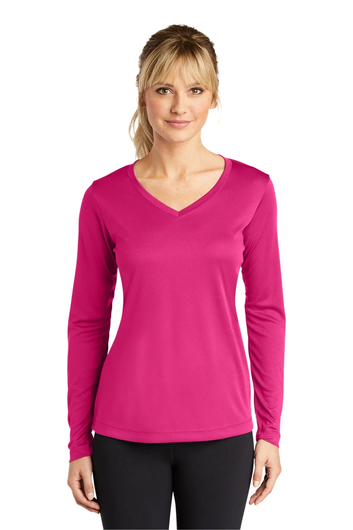 Sport-Tek¨ Ladies Long Sleeve PosiCharge¨ Competitor™ V-Neck Tee. LST353LS