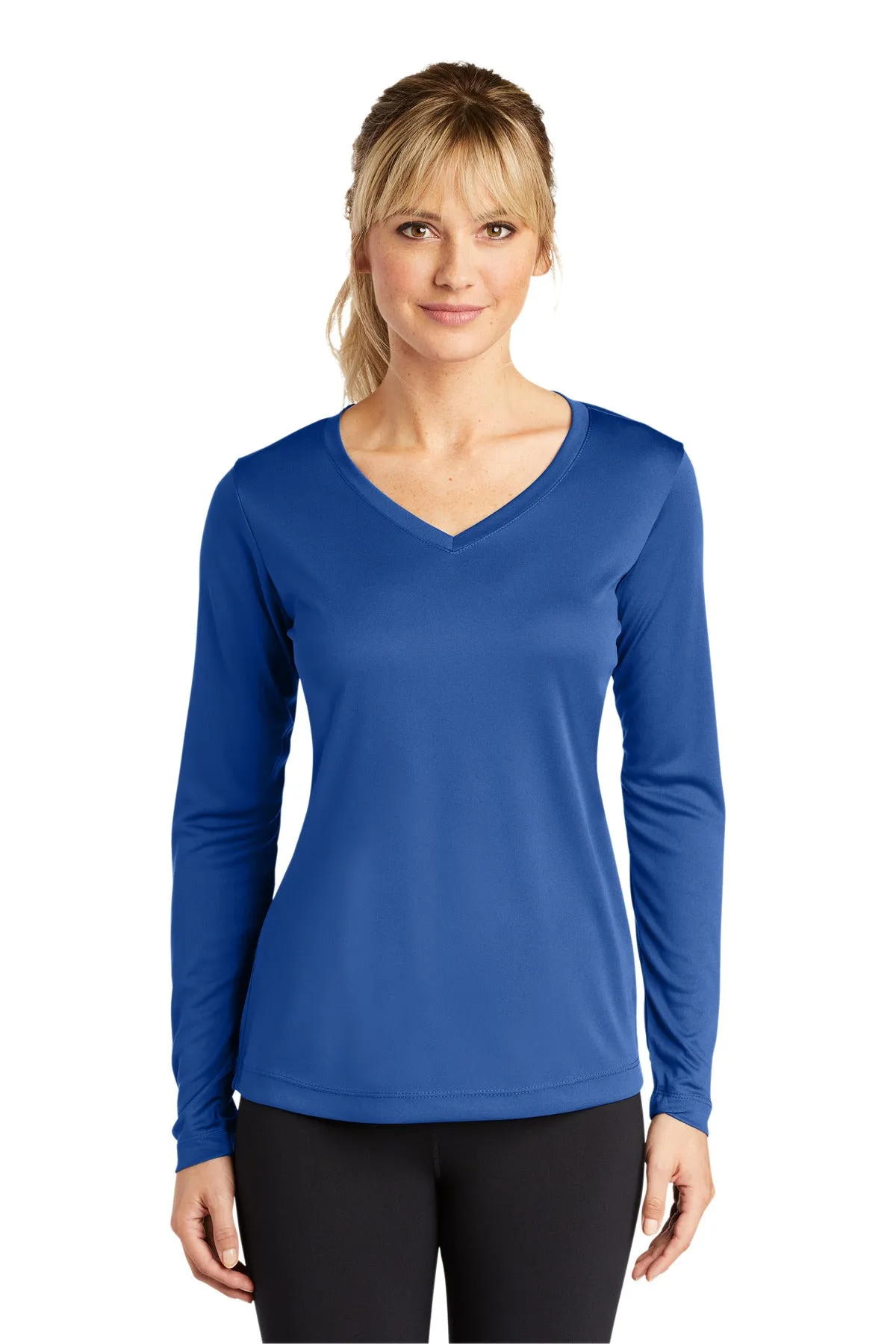 Sport-Tek¨ Ladies Long Sleeve PosiCharge¨ Competitor™ V-Neck Tee. LST353LS