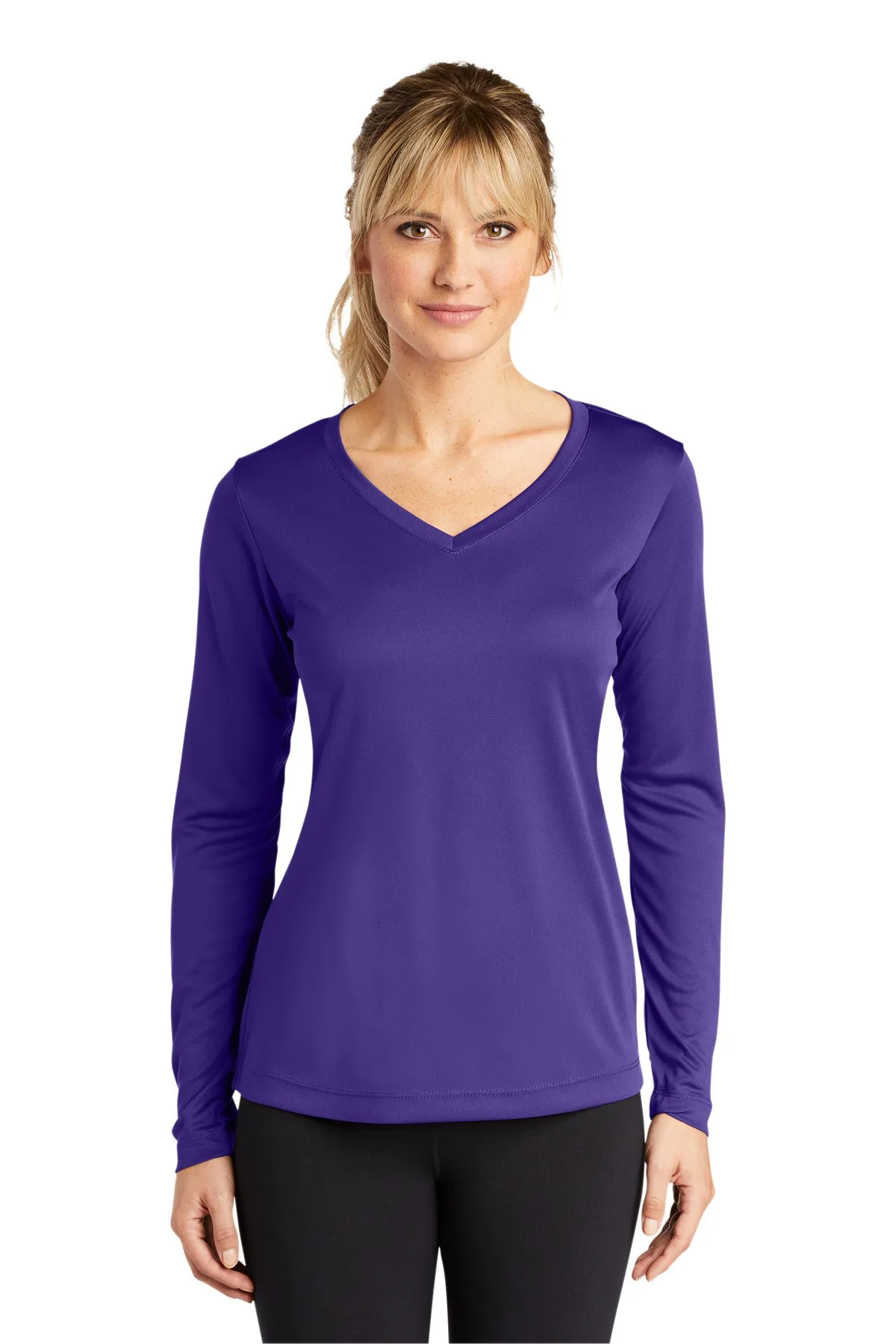 Sport-Tek¨ Ladies Long Sleeve PosiCharge¨ Competitor™ V-Neck Tee. LST353LS