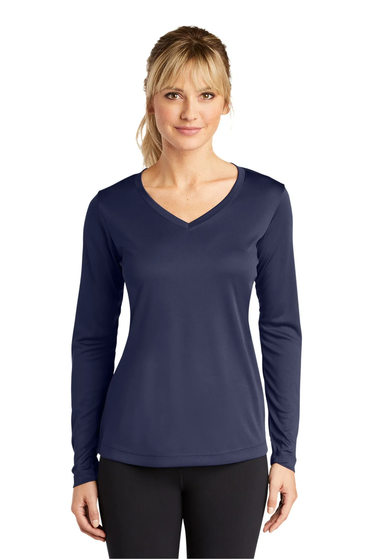 Sport-Tek¨ Ladies Long Sleeve PosiCharge¨ Competitor™ V-Neck Tee. LST353LS
