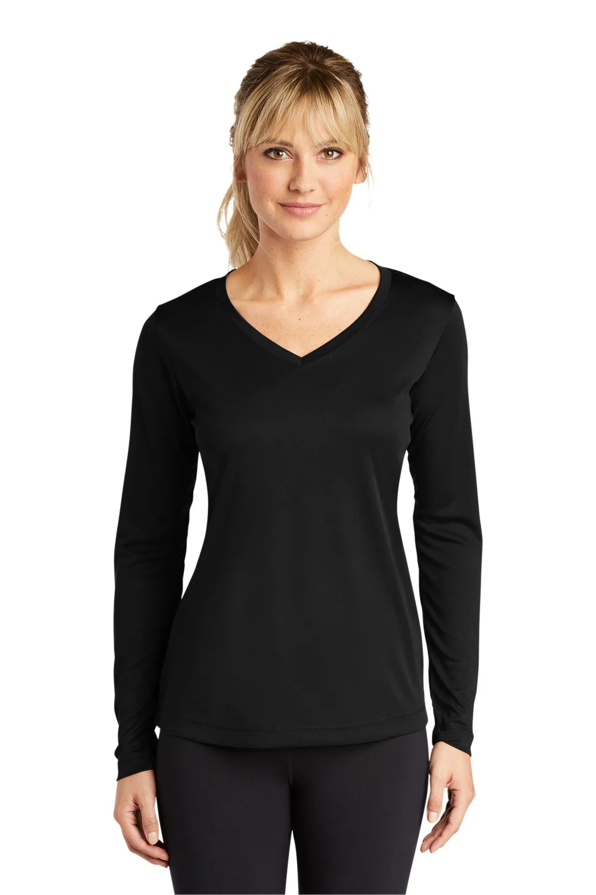 Sport-Tek¨ Ladies Long Sleeve PosiCharge¨ Competitor™ V-Neck Tee. LST353LS