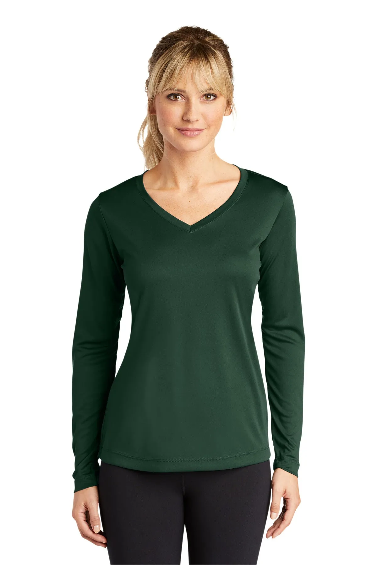 Sport-Tek¨ Ladies Long Sleeve PosiCharge¨ Competitor™ V-Neck Tee. LST353LS