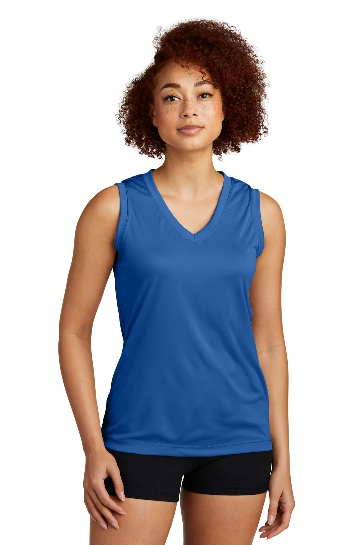 Sport-Tek¨ Ladies Sleeveless PosiCharge¨ Competitor™ V-Neck Tee. LST352