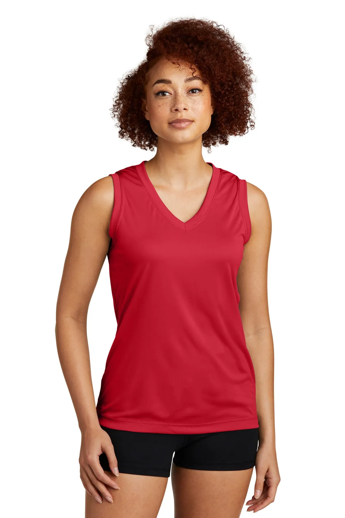 Sport-Tek¨ Ladies Sleeveless PosiCharge¨ Competitor™ V-Neck Tee. LST352