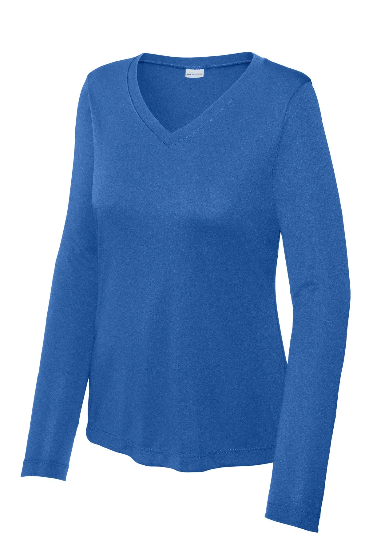 Sport-Tek Women's Long Sleeve PosiCharge Competitor V-Neck Tee. LST353LS True Royal