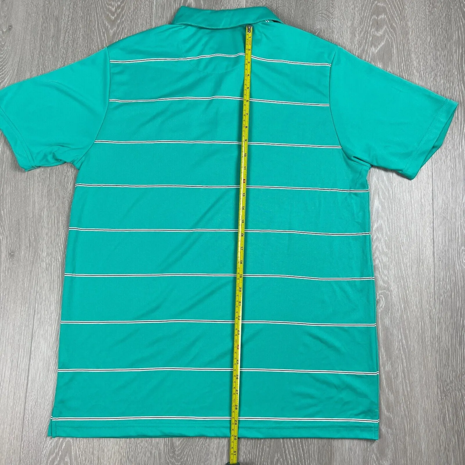 Sporte Leisure Mens Teal Castle Gove Golf Course Shirt Size Medium