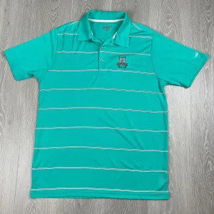 Sporte Leisure Mens Teal Castle Gove Golf Course Shirt Size Medium