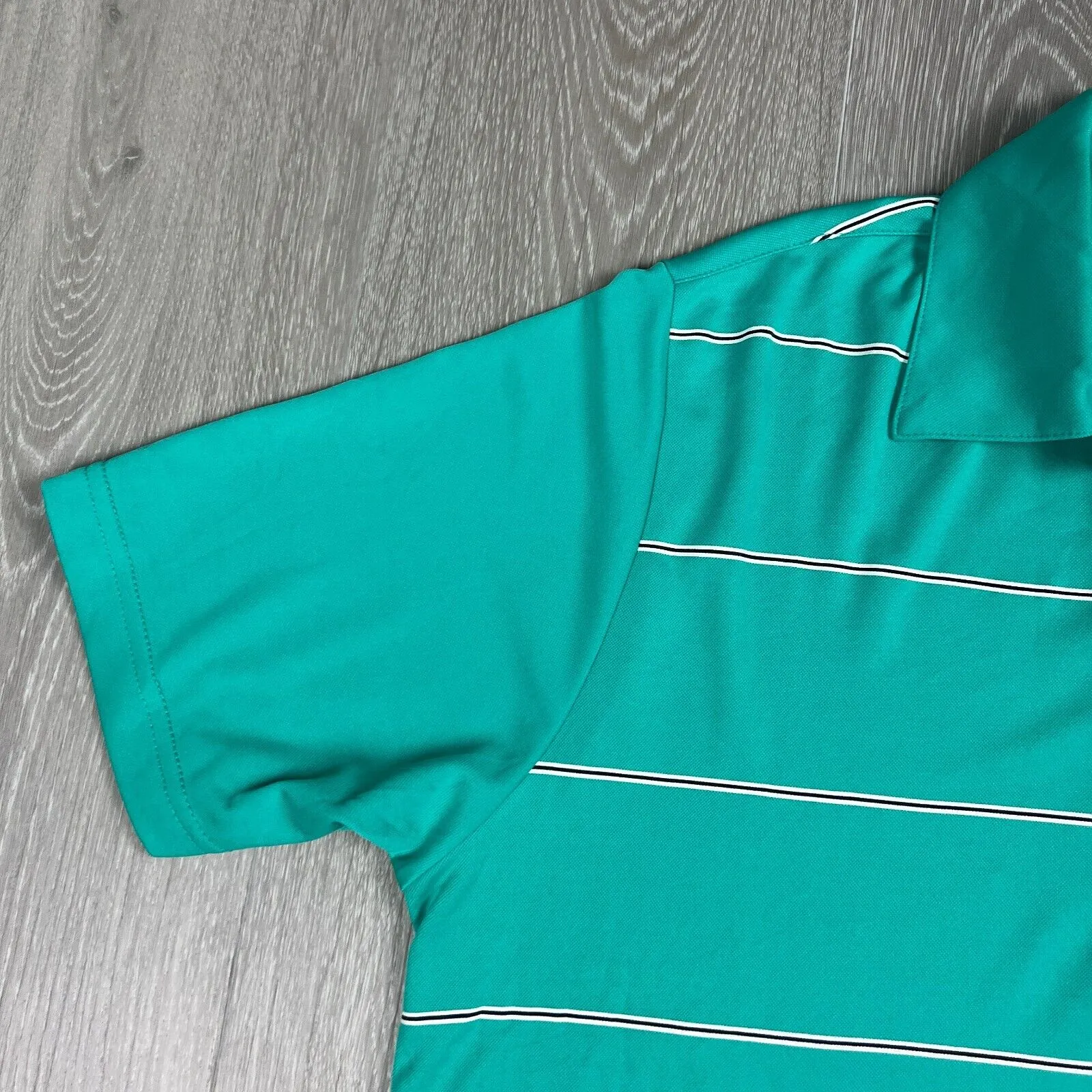 Sporte Leisure Mens Teal Castle Gove Golf Course Shirt Size Medium
