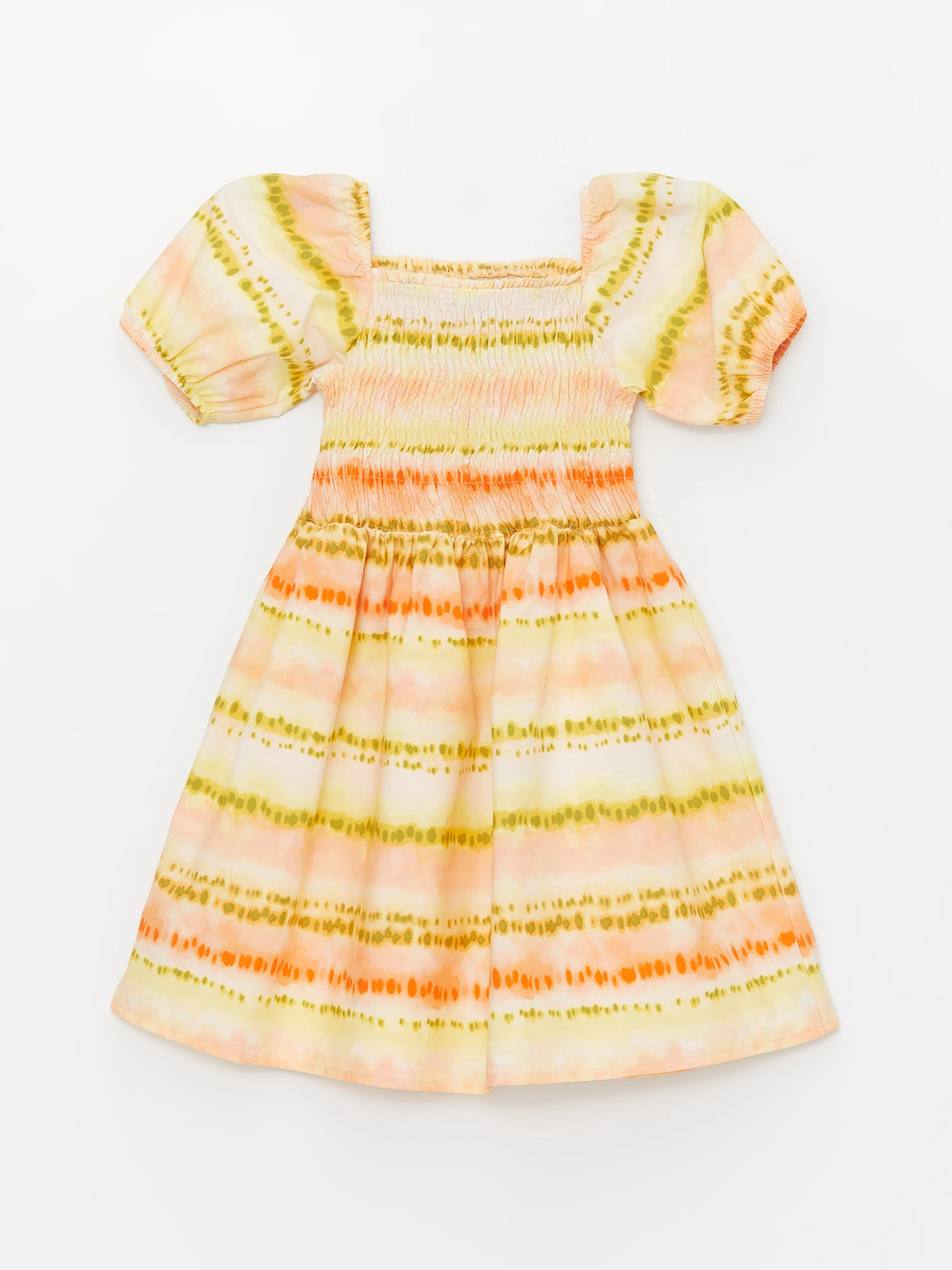 Square Collar Girls Dress
