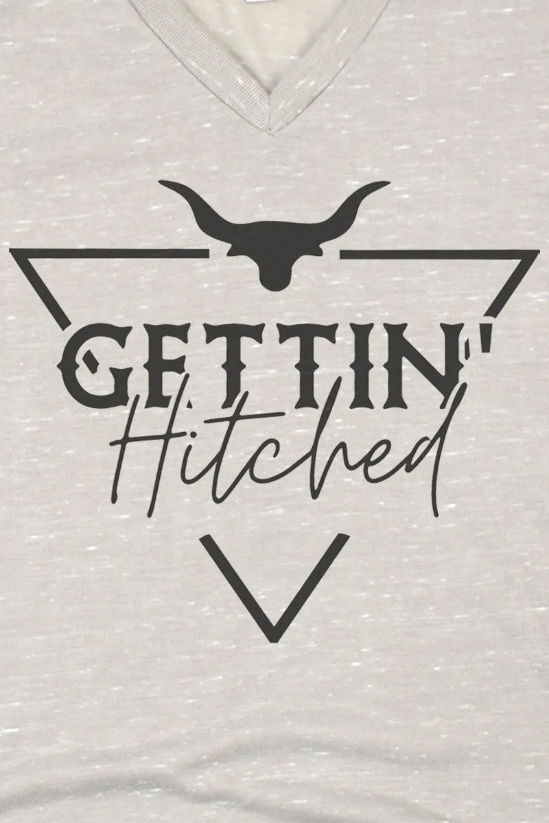 Steer Getting Hitched Unisex V-Neck Tee