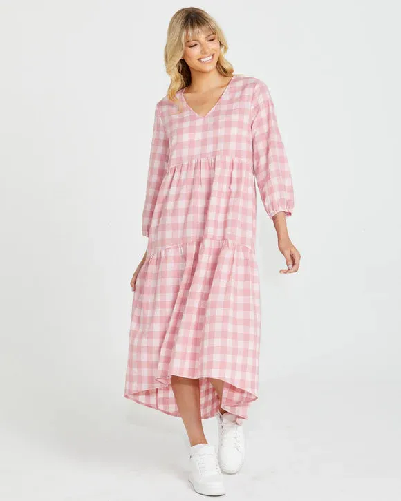 stevie tiered midi dress (16915dwss)