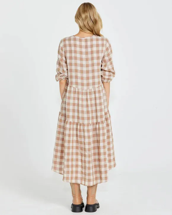 stevie tiered midi dress (16915dwss)