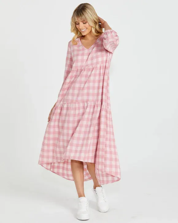 stevie tiered midi dress (16915dwss)