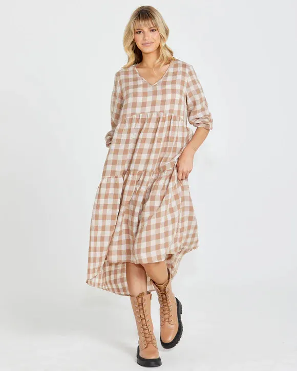 stevie tiered midi dress (16915dwss)