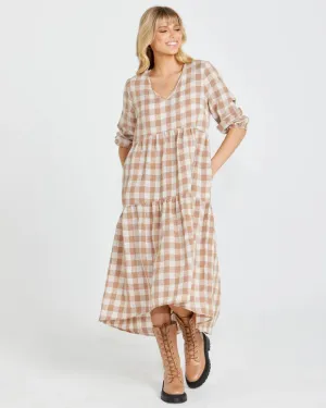 stevie tiered midi dress (16915dwss)