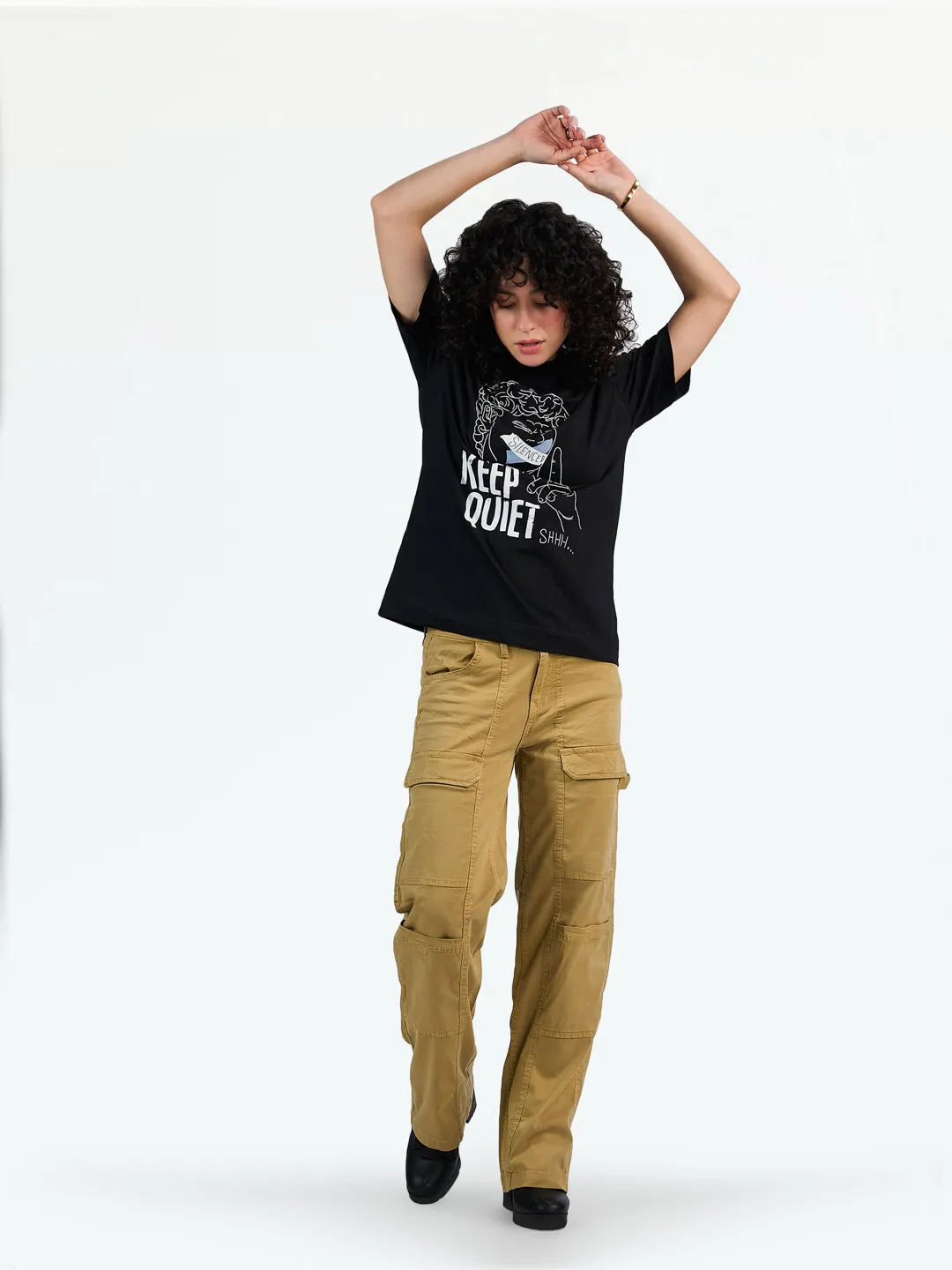 Straight Leg Khakhi Cargo