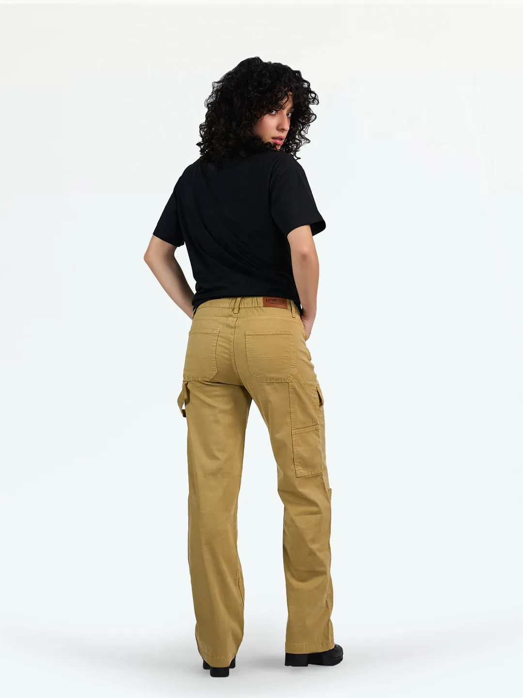 Straight Leg Khakhi Cargo