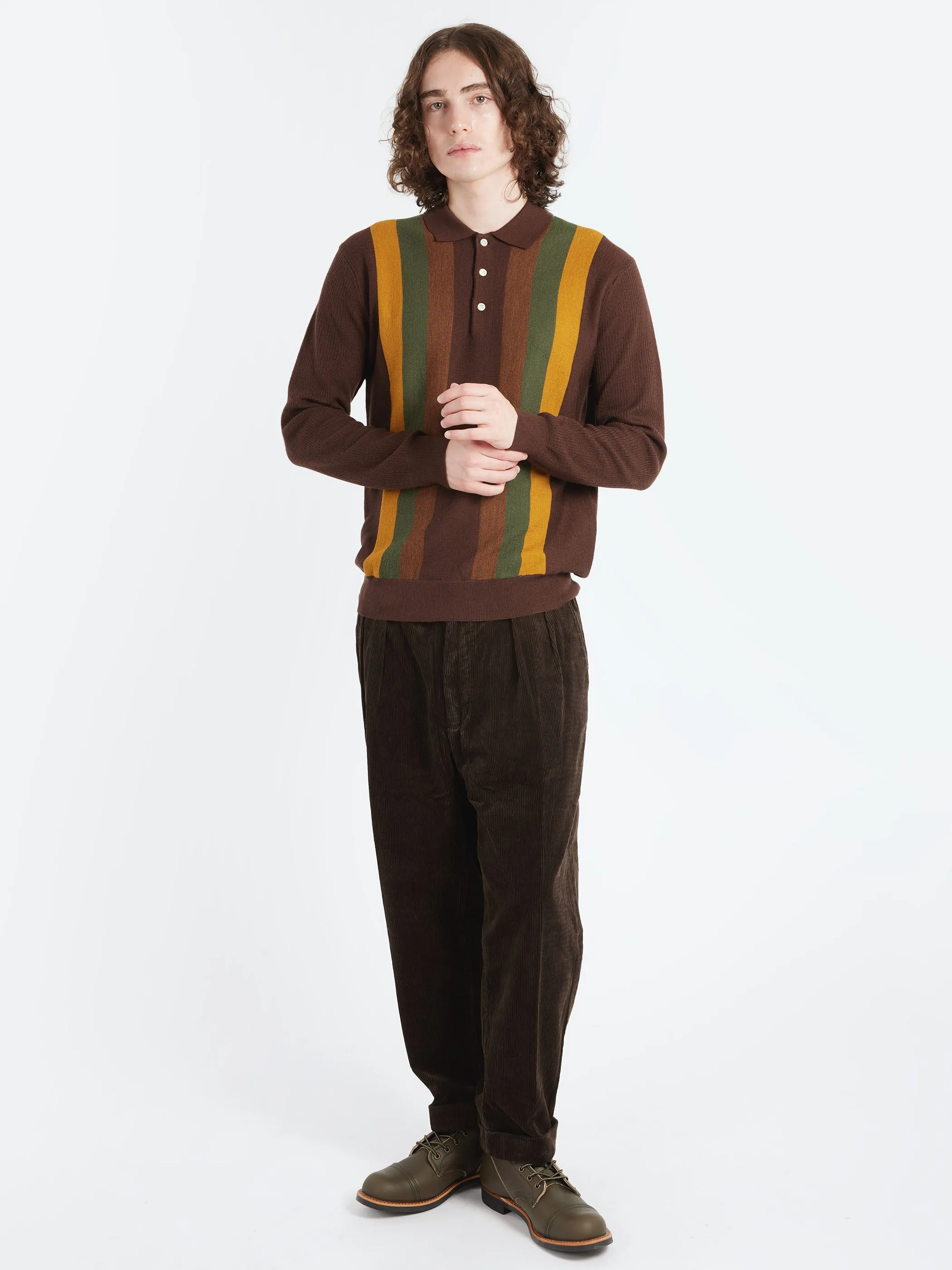 Stripe Knit Polo