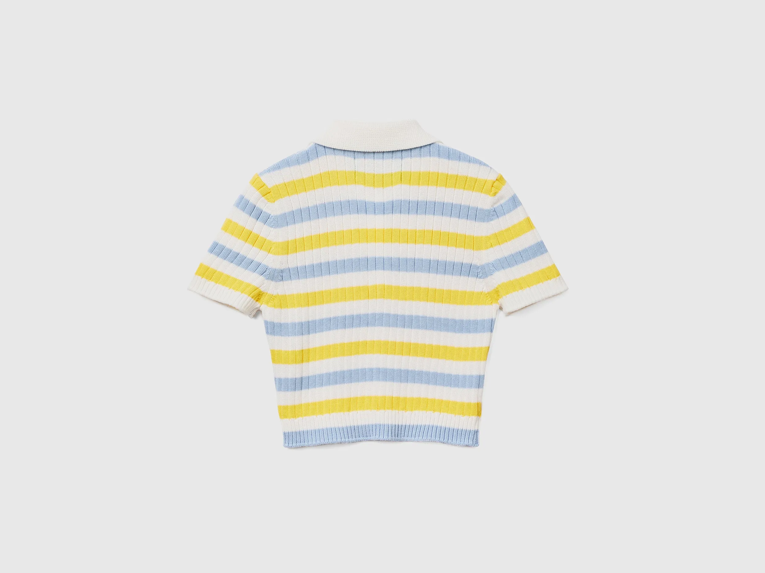 STRIPED CROPPED POLO