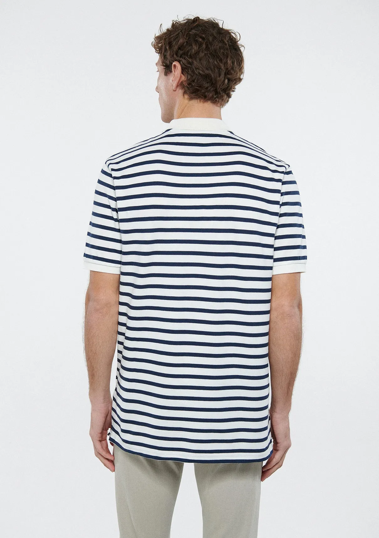 Striped Navy Polo