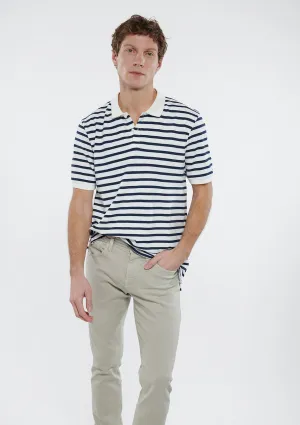 Striped Navy Polo