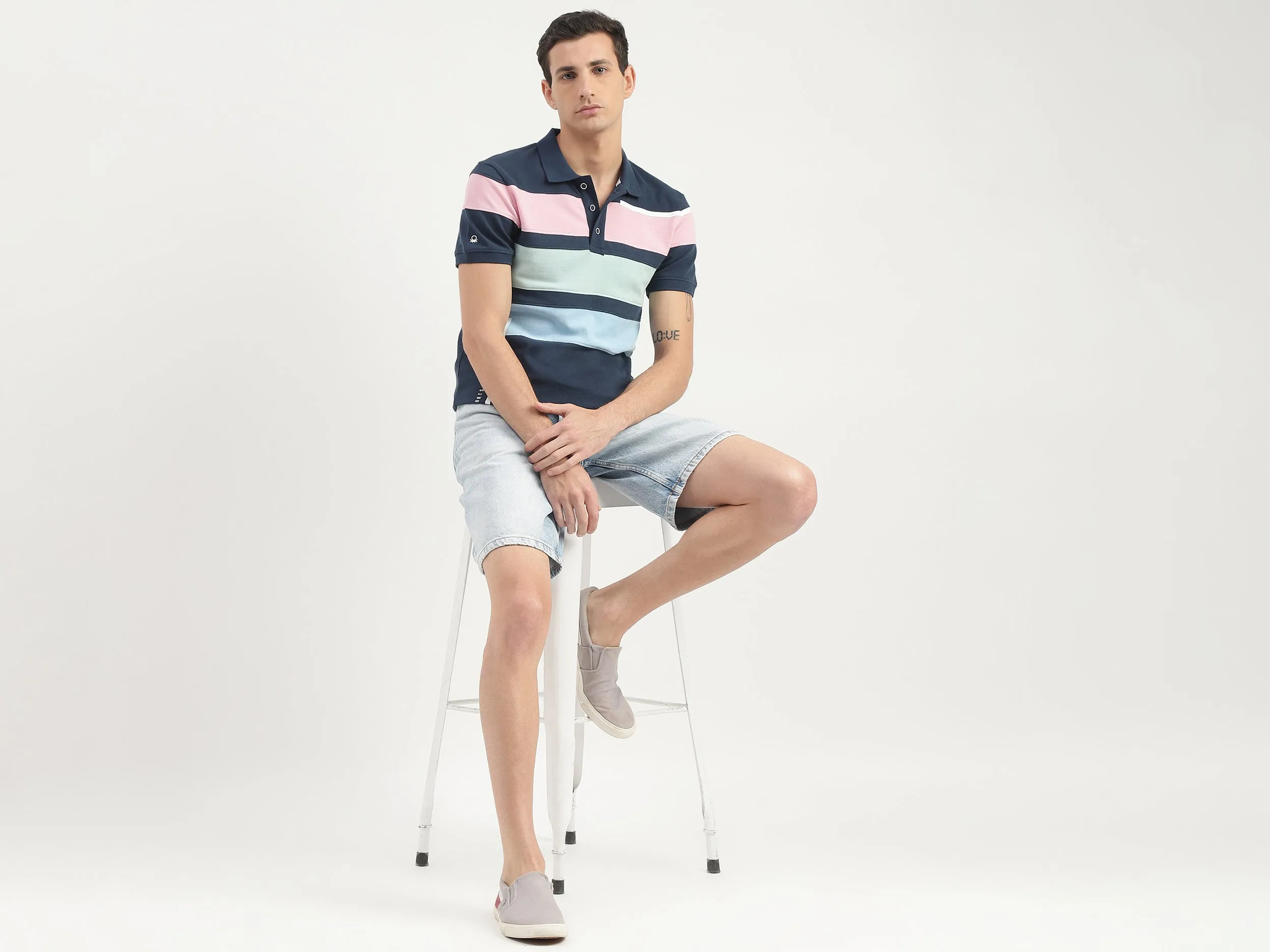 Striped Polo T-Shirt