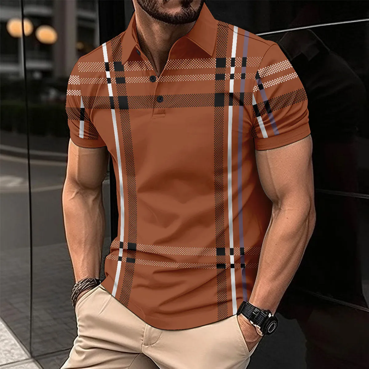 striped polo