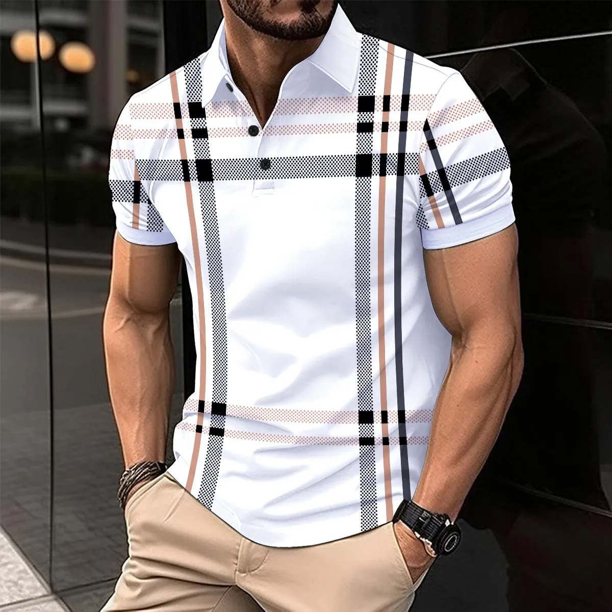 striped polo