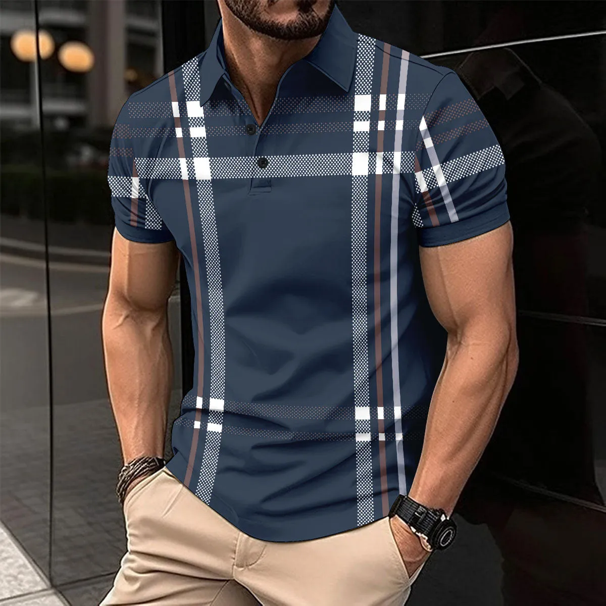 striped polo
