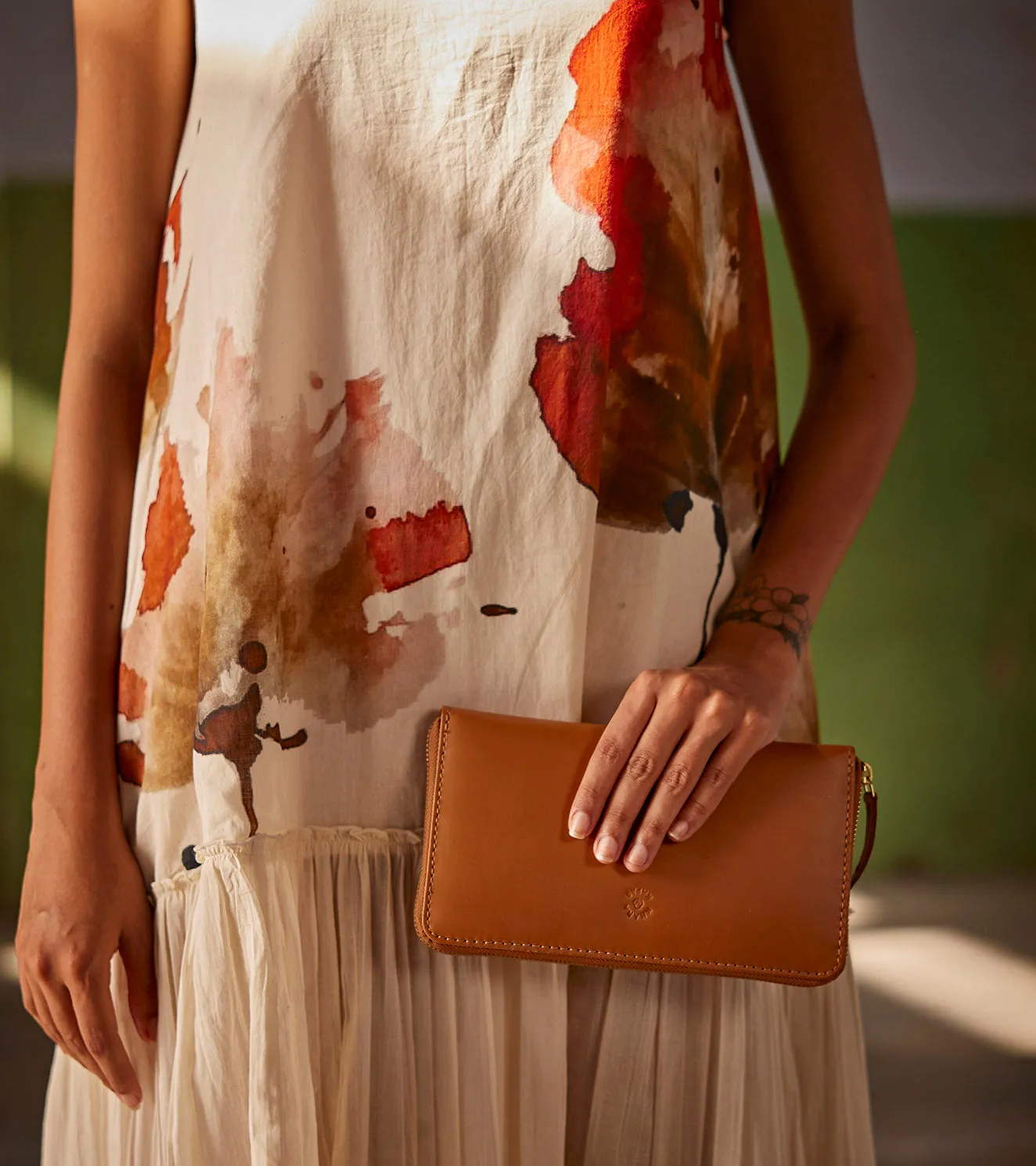 Summer Dress Cotton Off White-Fashion Edit Indian Summer-KW822-Khara Kapas