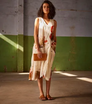Summer Dress Cotton Off White-Fashion Edit Indian Summer-KW822-Khara Kapas