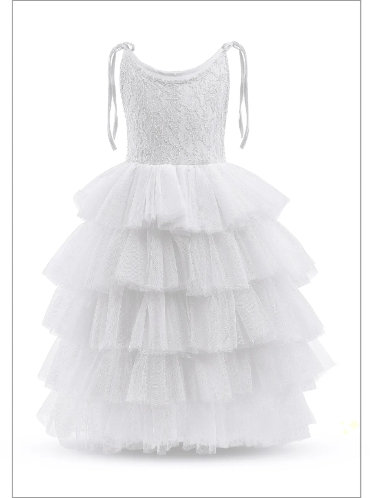 Sweet Simplicity Tiered Tulle Communion Dress