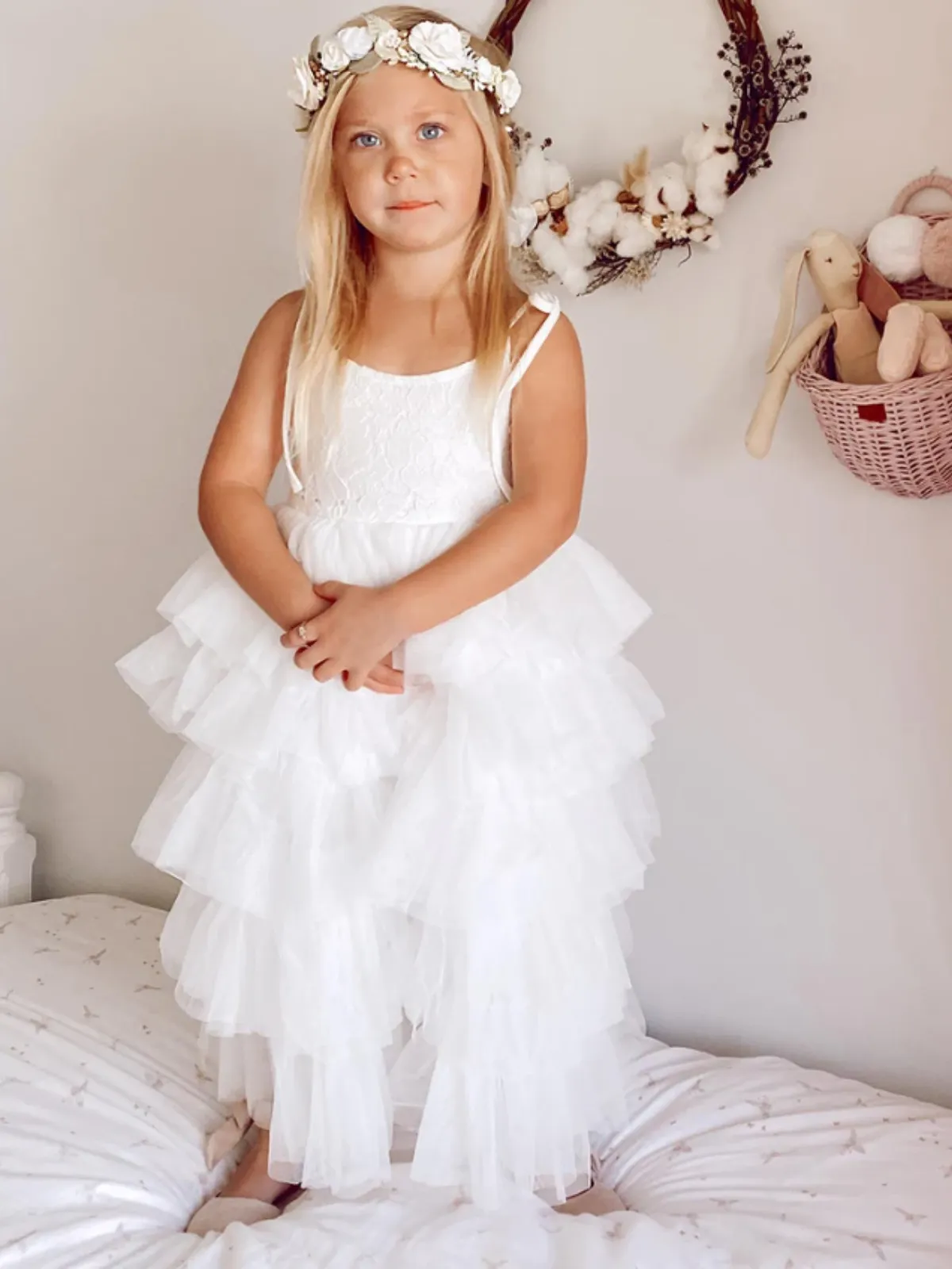 Sweet Simplicity Tiered Tulle Communion Dress