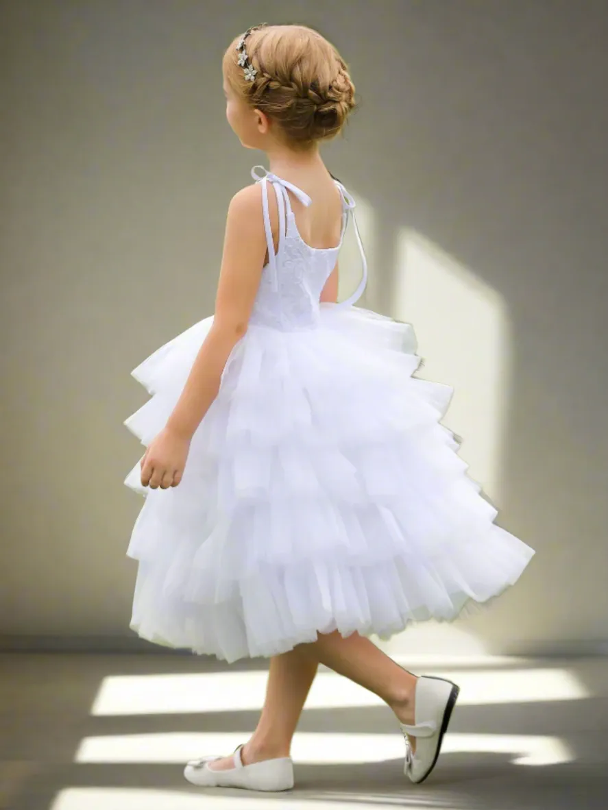 Sweet Simplicity Tiered Tulle Communion Dress