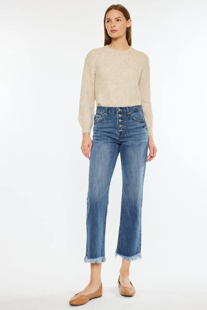 Taurus High Rise Straight Leg Jeans