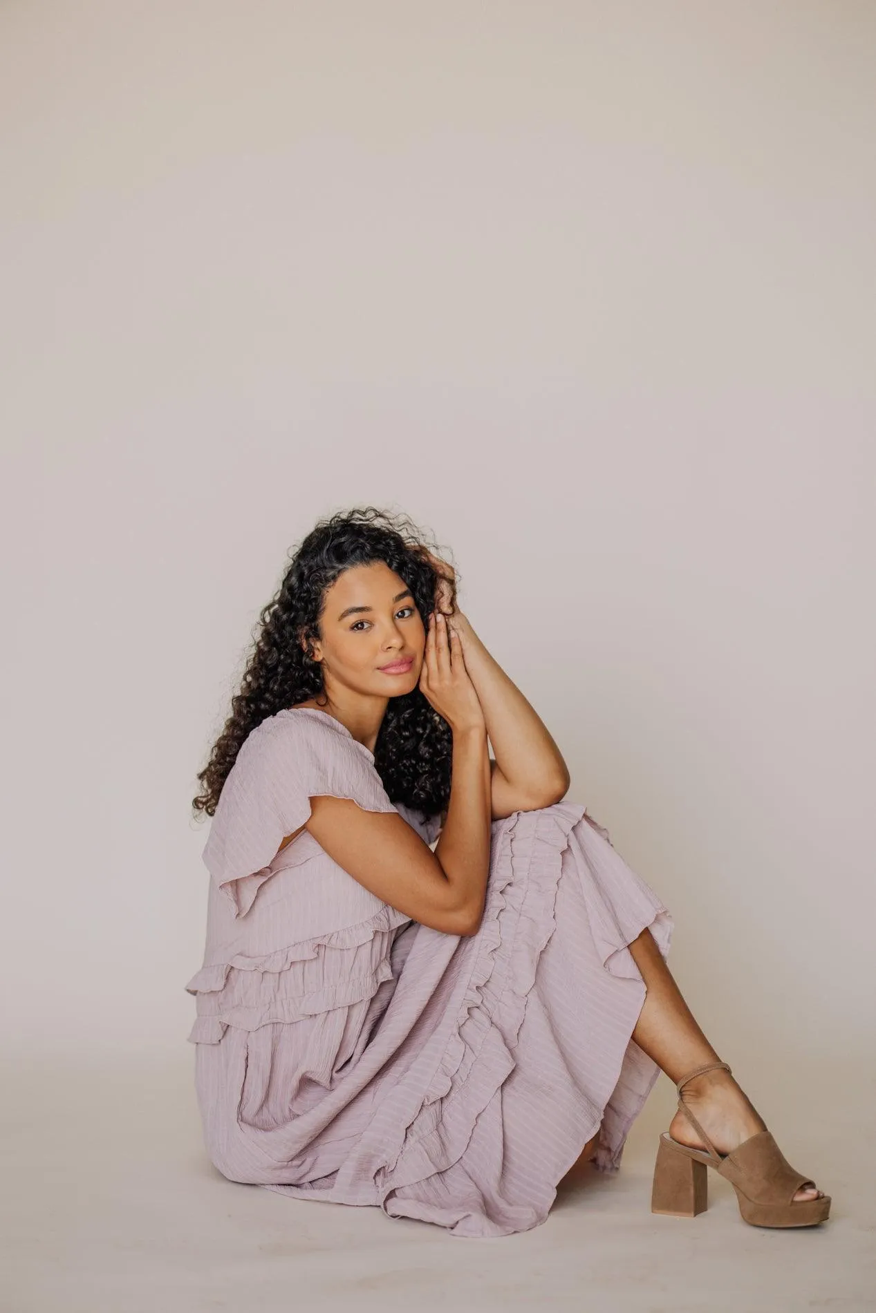 Terra Crinkle Midi Dress
